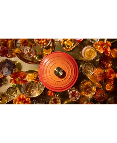 Le Creuset Signature 4.5-qt. Flamme Doree Round Dutch Oven With Crucible Knob In Flamme Dor
