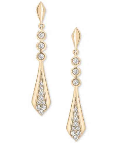 Wrapped In Love Diamond Flare Drop Earrings (1/4 Ct. Tw) In 14k Gold, Exclusively At Macy's In Yellow Gold