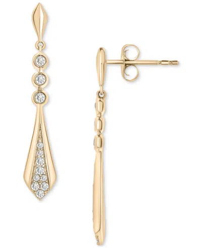 Wrapped In Love Diamond Flare Drop Earrings (1/4 Ct. Tw) In 14k Gold, Exclusively At Macy's In Yellow Gold