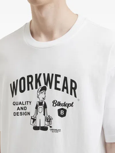 Chocoolate Graphic-print Cotton T-shirt In White