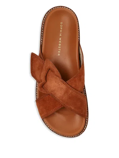 Sophia Webster Blair Slides In Brown