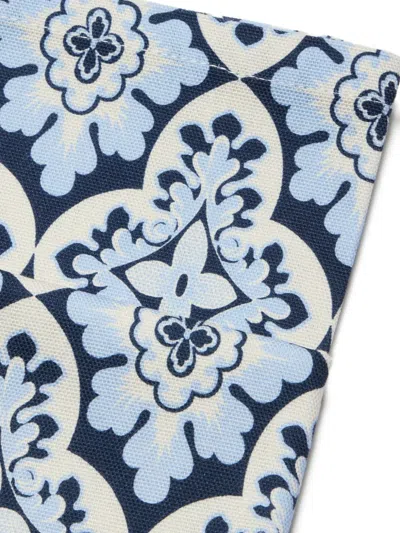 La Doublej Palazzo-print Napkin (set Of Two) In Blue