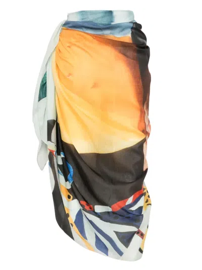 Donde Esteban Salpicon Sarong In Blue