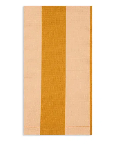 La Doublej Contrada-print Napkin (set Of Two) In Orange