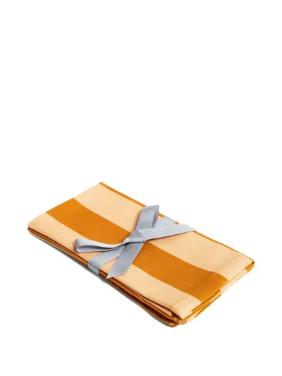 La Doublej Contrada-print Napkin (set Of Two) In Orange