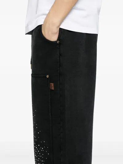 Casablanca La Premonition Hotfix Printed Workwear Jogger In Black