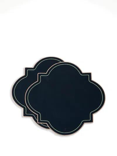 La Doublej Medallion Placemats Set Of 2 In Blue