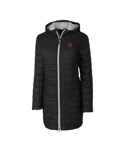 Cutter & Buck Women's Black Georgia Bulldogs Rainier Primaloft Eco Hooded Long Coat In Black