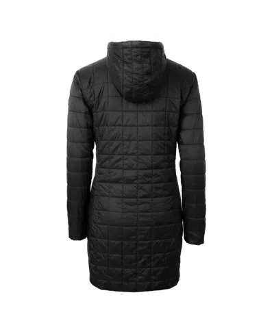 Cutter & Buck Women's Black Georgia Bulldogs Rainier Primaloft Eco Hooded Long Coat In Black