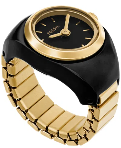 Fossil Women's Watch Ring Black Dial Watch In Black