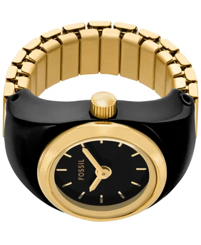 Fossil Women's Watch Ring Black Dial Watch In Black