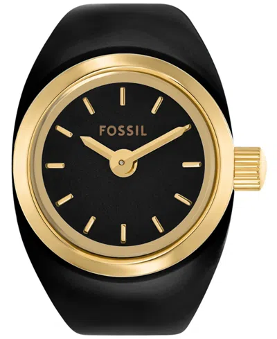 Fossil Women's Watch Ring Black Dial Watch In Black