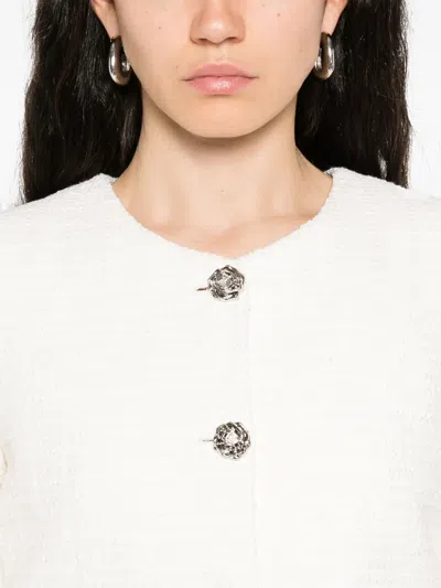 Nissa Bouclé Jacket In White