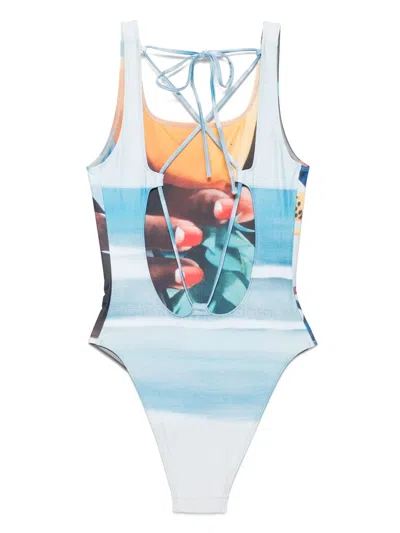 Donde Esteban Salpicon Swimsuit In Orange