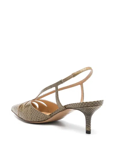 Francesco Russo 55mm Snakeskin-effect Pumps In Brown