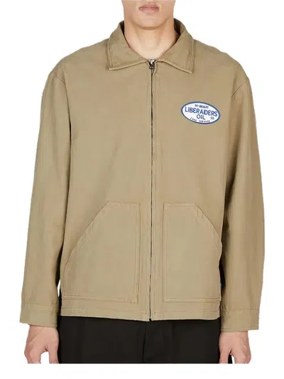 Liberaiders Cartoon-embroidery Jacket In Brown