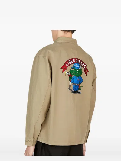 Liberaiders Cartoon-embroidery Jacket In Brown