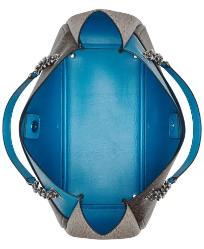 Calvin Klein Zoe Chain Large Tote Bag In Corsica,brown Khaki,alm Taupe