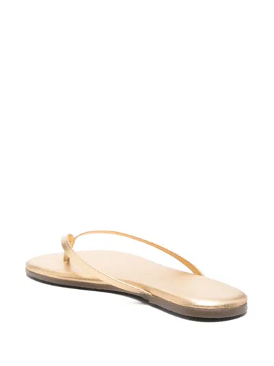 Tkees Lily Mirror Square Toe Flip Flop In Gold