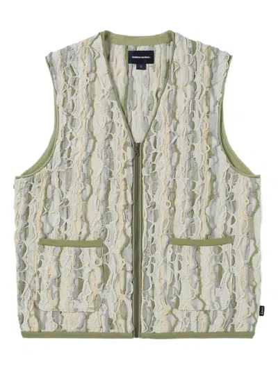 This Is Never That Abstract-print Gilet In Green