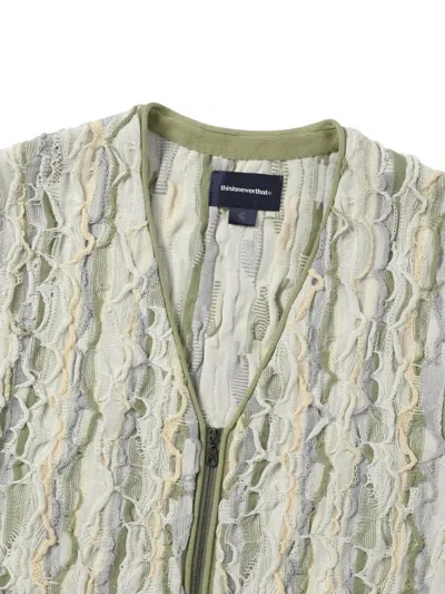 This Is Never That Abstract-print Gilet In Green