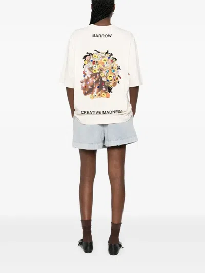 Barrow Crystal-embellishment T-shirt In Neutrals