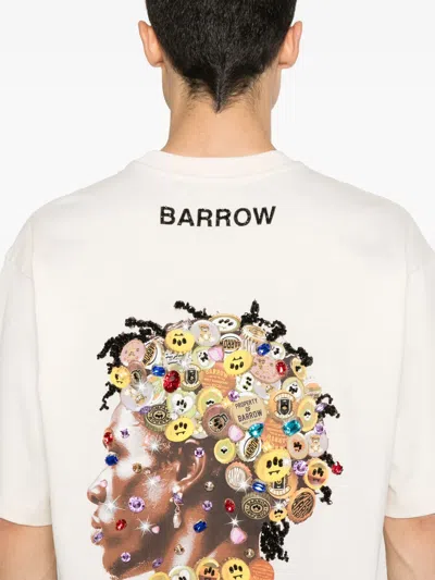 Barrow Crystal-embellishment T-shirt In Neutrals
