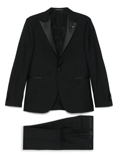 Tagliatore Wool Suit In Black