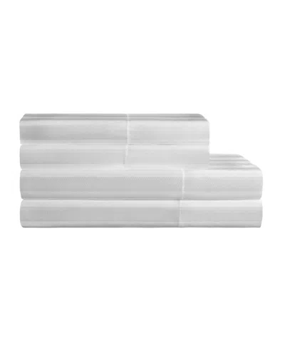 Juicy Couture Satin Damask 4-pc. Sheet Set, Full In Brilliant White