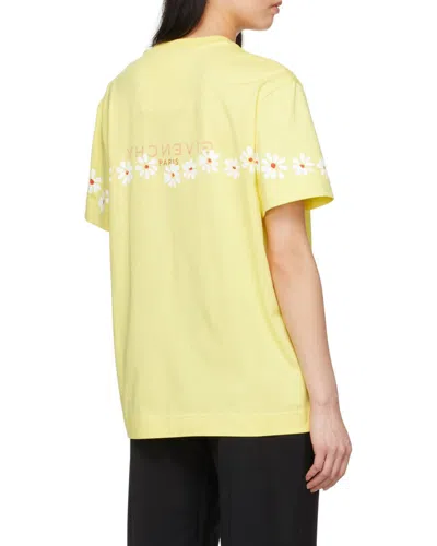 Givenchy T-shirt In Jersey With Stencil Effect  Reverse Print In Yellow