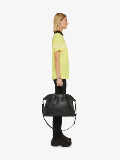 Givenchy T-shirt In Jersey With Stencil Effect  Reverse Print In Yellow