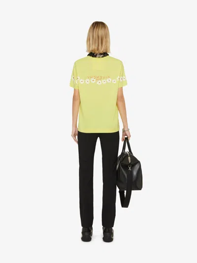 Givenchy T-shirt In Jersey With Stencil Effect  Reverse Print In Yellow
