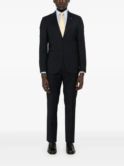 Tagliatore Single-breasted Suit In Blue