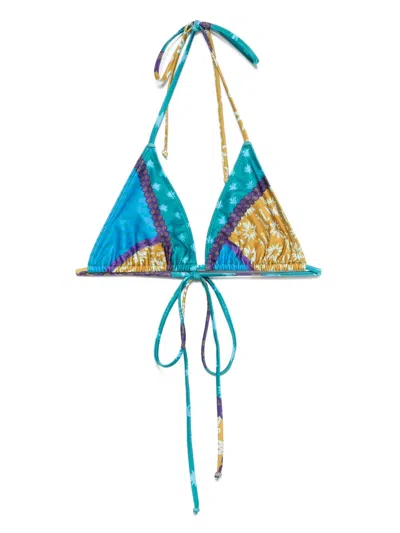 Donde Esteban Blue Estrellitas Bikini Top Multi
