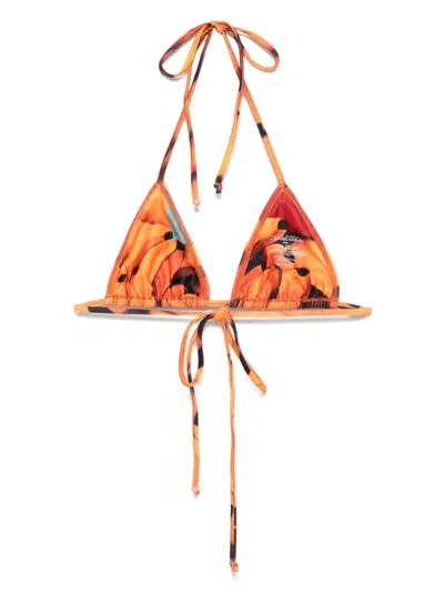 Donde Esteban Bananas Bikini Top In Orange