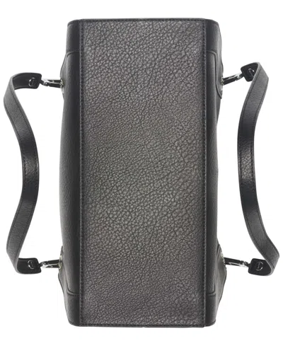Calvin Klein Garnet Triple Small Compartment Tote Bag In Black,silver