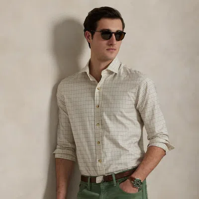 Ralph Lauren Classic Fit Tattersall Twill Shirt In Cream Lovat Multi