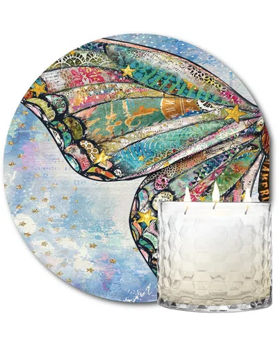 Courtside Market Starlight Dreams Butterfly Wing 13.5oz Soy 3-wick Candle With 8x8in Artboard In Multicolor