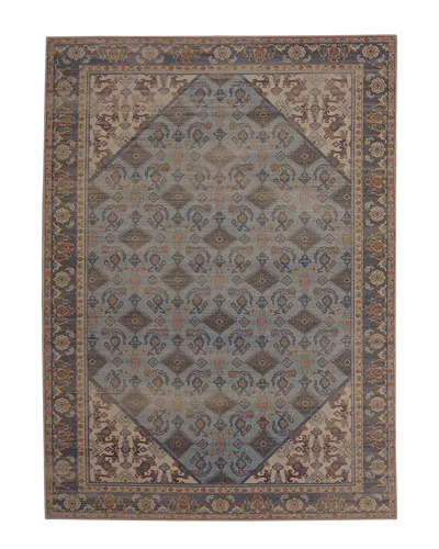 Linon Oakland Wesley Polyester Rug In Blue