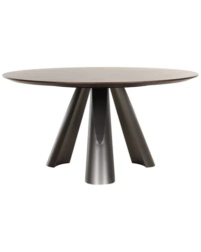 Pasargad Home Novara Design Dark Brown Round Dining Table