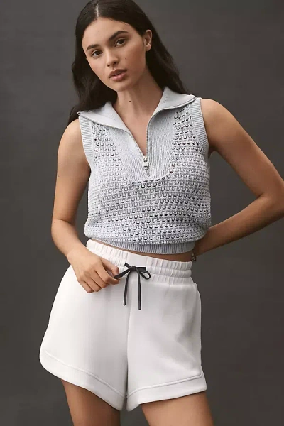 Varley Bains Half Zip Sweater Tank In Plein Blue