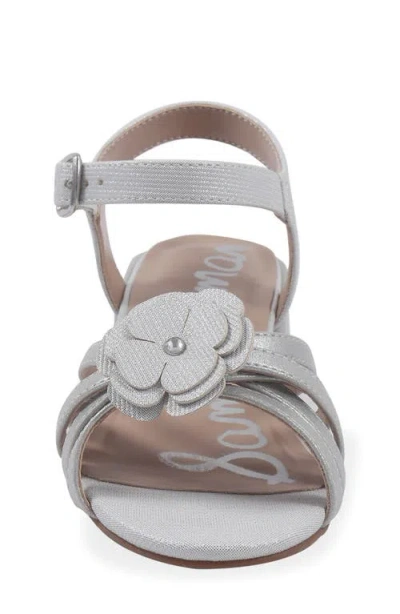 Sam Edelman Little And Big Girls Calia Flower Dress Sandals In Silver