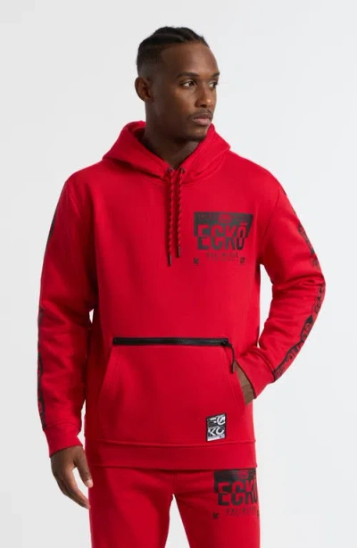 Ecko Unltd Men's Truss Zip Hoodie In True Red