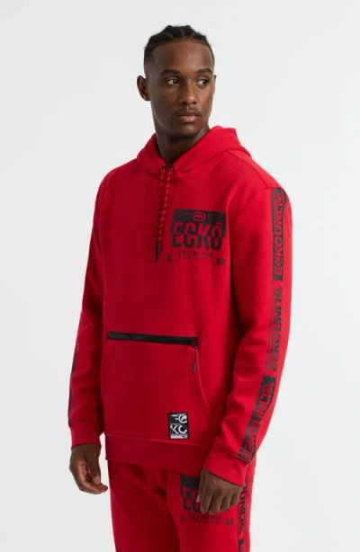Ecko Unltd Men's Truss Zip Hoodie In True Red