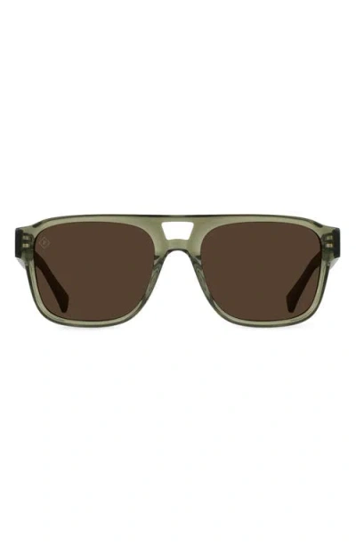 Raen Rifka 54mm Polarized Square Sunglasses In Cambria/vibrant Brown Pola
