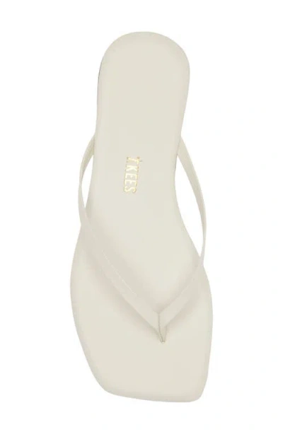 Tkees Lily Square Toe Flip Flop In Cream