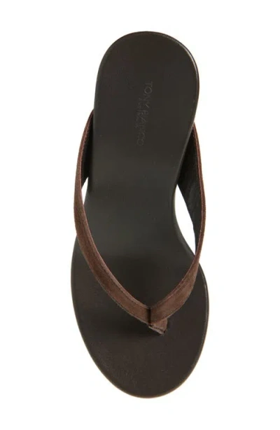 Tony Bianco Avanti Platform Wedge Flip Flop In Espresso Suede