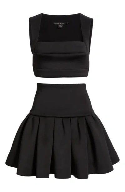 Black Halo Pamina 2 Piece Mini Dress Black