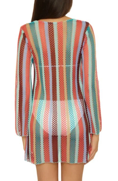 Becca Paradise Metallic Knit Cover-up Tunic In Mineral Multi