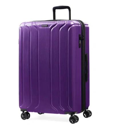 Nonstop New York Elite 3-piece Expandable Spinner Luggage Set And 3-piece Packing Cube Set In Purple